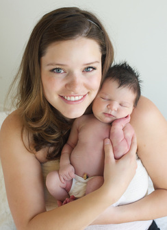 Berklye Bonifield and her daughter Evelyn - Our Children's Blessing